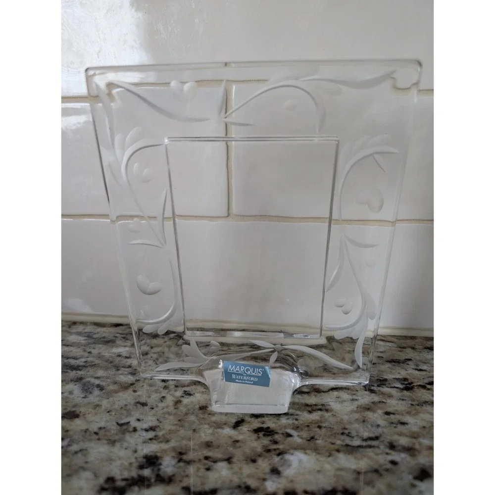 Waterford Marquis Yours Truly Small Frame Lead Crystal Poland 2.75